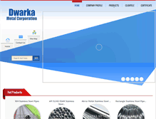 Tablet Screenshot of dwarkametalcorporation.com